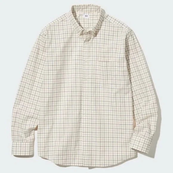 Uniqlo Flannel Check Button Down Shirt - Picture 1 of 9